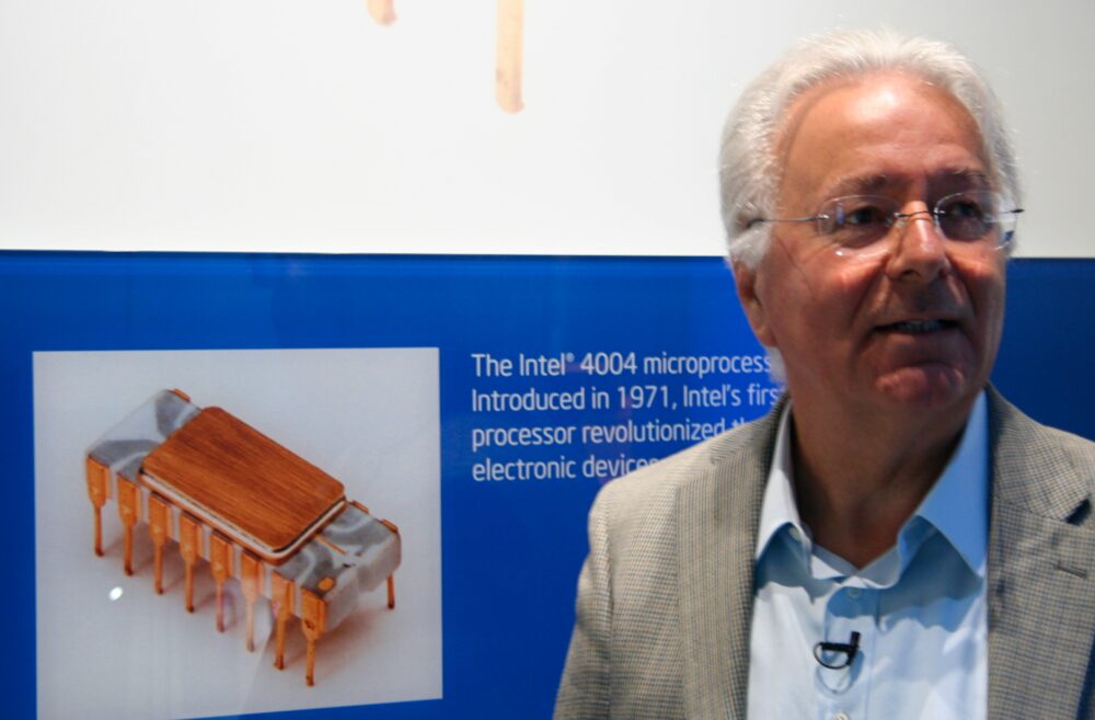 Federico Faggin with the Intel 4004